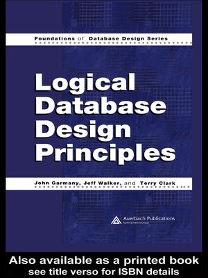 cover image of Logical Database Design Principles